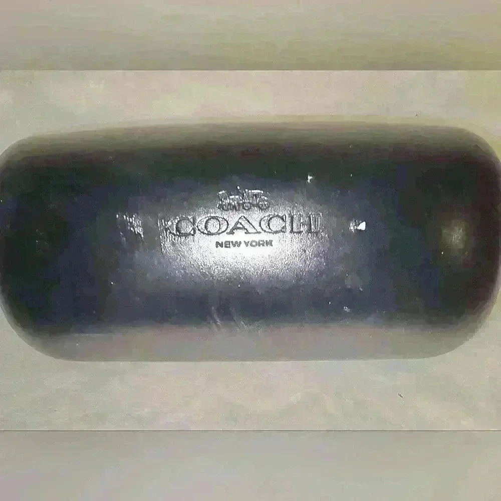COACH, New York, Blk Leather Sunglasses Case